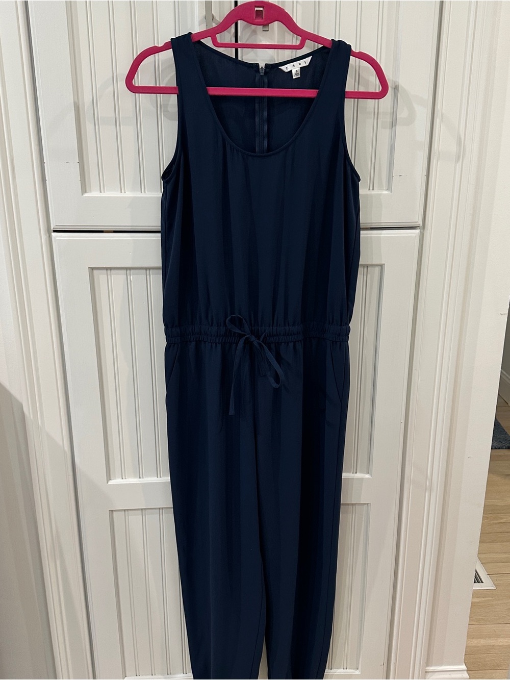 Cabi Classic Navy Sleeveless Jumpsuit Dress